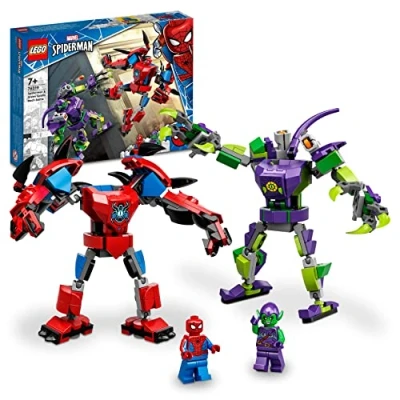 Image of LEGO 76219 Super Heroes Spider Man &amp; Green Goblin Mech Battle