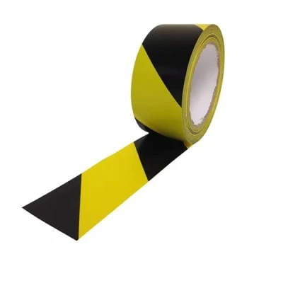 Image of 5 Star Black/Yellow Hazard Tape, Soft PVC, Internal Use Width 50mm, Length 33m