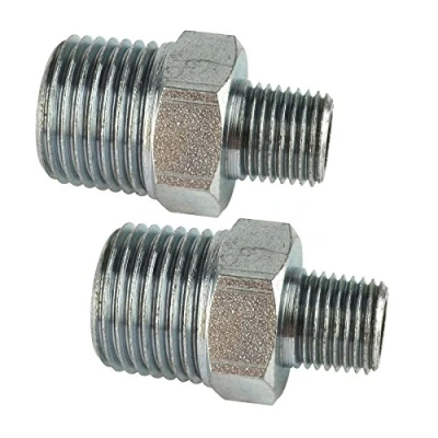 Image of 1/4&quot; BSP Male to 1/2&quot; Step Up/Down Thread Union Fitting 2 Pack FT055