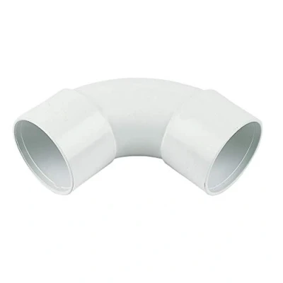 Image of Solvent Weld White 40mm (43mm) Waste Pipe Swept Bend Pack of 2