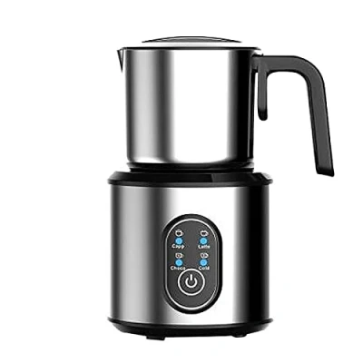 Image of 4 in 1 Milk Steamer, 350ml 400w Cold/Hot Frothing Foam Maker and Warmer, Electric Frother with Hot &amp; Cold Functionality, for Coffee, Chocolate, Iced Frappe