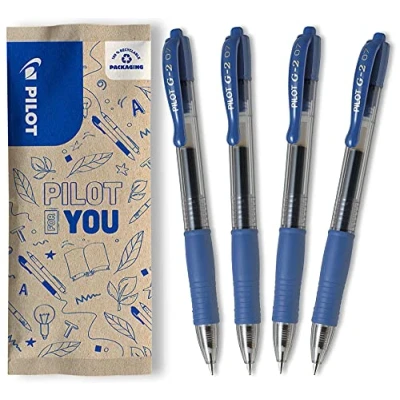 Image of PILOT FLW538752 0.7 mm G207 Retractable Gel Rollerball Tip Blue (Pack of 4)
