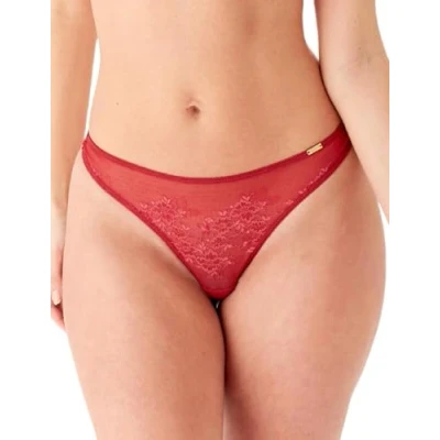 Image of Gossard Women&#039;s Glossies Lace Thong Underwear, Raspbery Blush, L