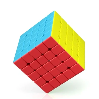 Image of ROXENDA Speed Cube Fast Smooth Turning Solid Durable &amp; Stickerless Frosted, Best 3D Puzzle Magic Toy Turns Quicker than Original for kids Gift Adult Children(5x5x5 Cube)