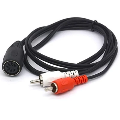 Image of OpenII 7 Pin Din Female to 2 RCA Male Audio Cable for Bang &amp; Olufsen, Naim, Quad.Stereo Systems (1 meter)