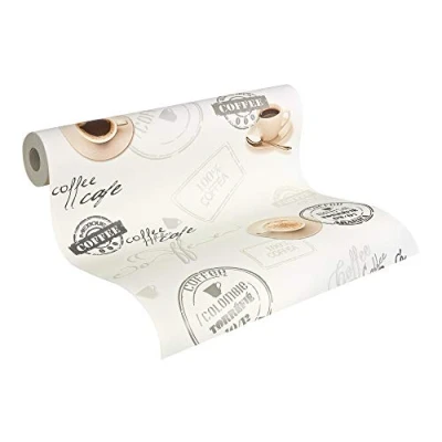 Image of A.S. Création Wallpaper Il Decoro Coffee 10.05 m x 53 cm Beige Brown Cream Made in Germany 943081 94308 1