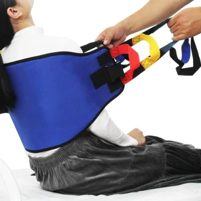 Image of KkaFFe Multi Handle Transfer Sling Lifting Seniors, Nursing Disabled, Safer Boards, Advanced Belts Gate Belt for Elderly (Blue)