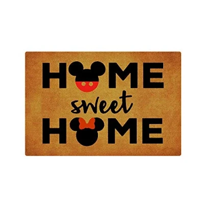 Image of IFHUH Funny Front Door Mat Home Sweet Doormat for Outdoor/Indoor Uses, Low Profile Rug Mats Entry 23.6&quot;(W) X 15.7&quot;(L)