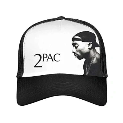 Image of Tupac Profile Photo Trucker Cap Black &amp; White