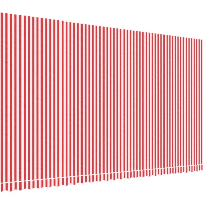 Image of vidaXL Replacement Awning Fabric Red/White Stripe, Water Resistant Polyester with UV Protection for 6x3.5m Frame