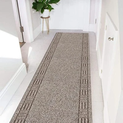 Image of eXtreme Carpet Runner for Hallways, Kitchen, &amp; Living Room Sturdy, Washable, Lightweight Custom Length Narrow Rug Non Slip Rubber Backed 66cm Wide x 610cm Long Primavera Beige