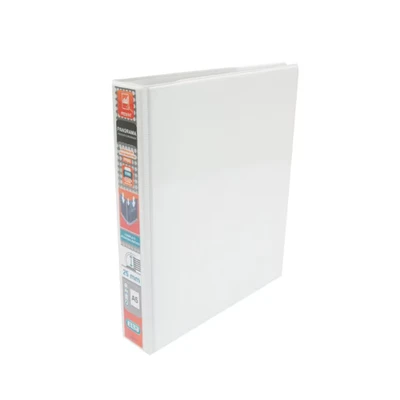Image of Elba Panorama 25mm 2 D Ring Presentation Binder A5 White (6 Pack)