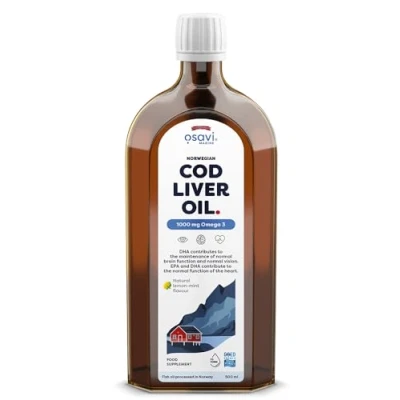 Image of Osavi Norwegian Cod Liver Oil, 1000mg Omega 3 (Lemon Mint) 500 ml.