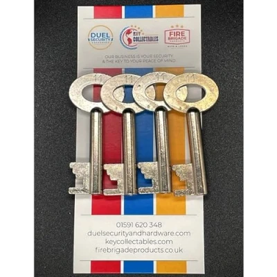 Image of Fire Brigade Products FB11 Genuine Large Silver Padlock Key Pack of 4