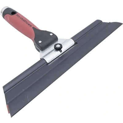 Image of Marshalltown AKD12 Wiper Trowel with Adjustable Tilt Angle Flexible Rubber Wide 305 mm Black