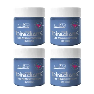 Image of 4x La Riche Directions Semi Permanent Hair Color 100ml Tub Silver