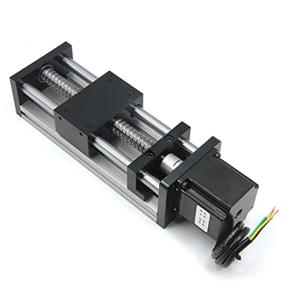 Image of Befenybay 100mm Effective Travel Length Double Optical Axis Guide Ballscrew SFU1605 with NEMA23 Stepper Motor for DIY CNC Router Parts X Y Z Linear Stage Actuator and 3D Printer