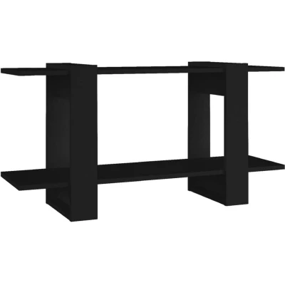 Image of vidaXL Book Cabinet Black 100x30x51 cm Engineered Wood