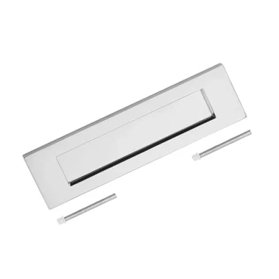 Image of TERF® 250mm X 75mm Traditional Type Letter Plate Polished Chrome (10&#039;&#039; 3&#039;&#039;) Postal Box Cover Including Fixing Screw