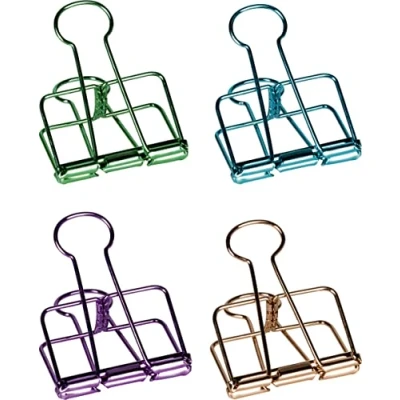 Image of KNORR prandell Decorative Clip 50 mm 4 Assorted Colours (Purple, Green, Rose Gold, Turquoise)