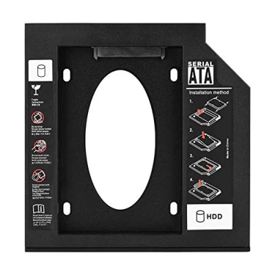 Image of Bewinner 2.5&quot; SATA HDD SSD Hard Drive Caddy Adapter 2nd Enclosure Disk Case for 9.5mm/12.7mm Bay Optical DVD Laptop CD/DVD ROM(12.7mm)