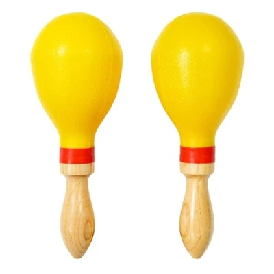 Image of A Star AP5161PK Wood Handled Plastic Maracas Pack of 10
