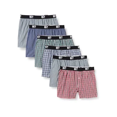 Image of Lower East Mens Le215 Boxer Shorts, Classic Checkered Pattern, S UK