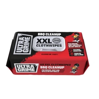 Image of UltraGrime XXL BBQ Cleaning Wipes 60 Thick Big Heavy Duty Multi Purpose Dust Hand Cleaner