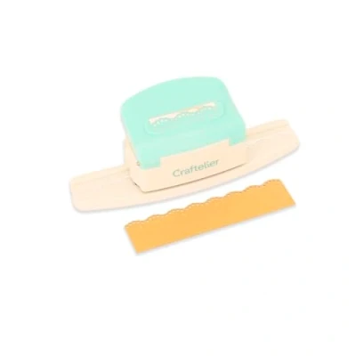 Image of Craftelier Pressure Lever Punch for Making Decorative Doily Shaped Edges on Paper and Card, Die Cut, Perfect Scrapbooking Crafts