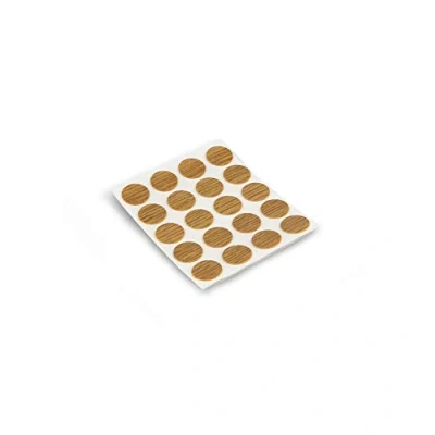 Image of Emuca Cover Adhesive Screw Cover, Oak, Ø13mm (0,5 inch), Set of 200 Pieces