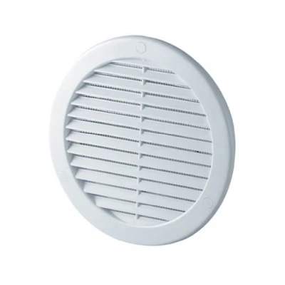 Image of Circle Air Vent Grille Cover 125mm Ducting White ABS Plastic