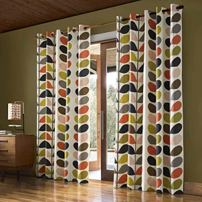 Image of Orla Kiely Multi Stem Eyelet Curtains 66x72&quot;/168x183cm