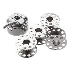 Image of Bobbin Case + 4 Metal Bobbins Will Fit Singer, Brother, Janome, Toyota, New Home &amp; More Domestic Sewing Machines