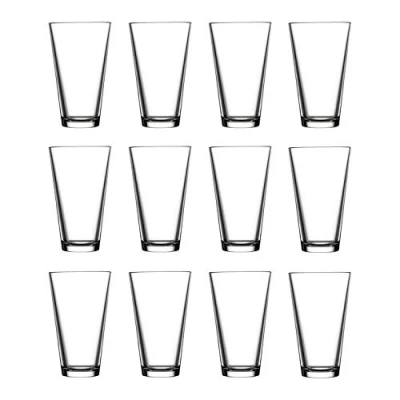 Image of Set of 12 Professional Stackable 360ml Everyday Tumbler Drinking Glasses Durable Dishwasher Safe.