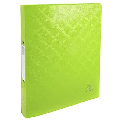 Image of Exacompta Ref. 54720E Semi rigid PP embossed binder 1928 2 round rings diameter 30 mm Spine 40 External dimensions: 32 x 26.8 cm Format to file A4 Maxi 4 random colors