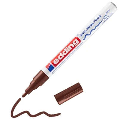 Image of EDDING 751 Paint Marker Pen Bullet TIP Brown