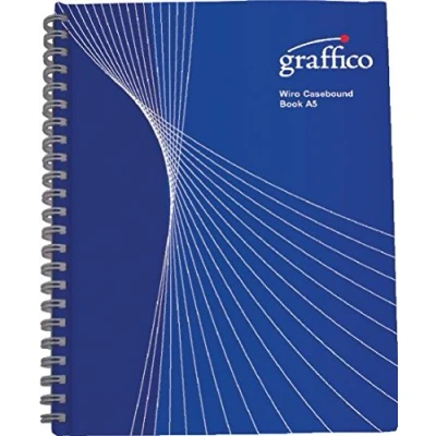 Image of GRAFFICO A5 Twin Wire Board Cover Notebook of 160 Pages (Pack 1)