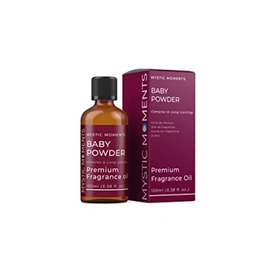 Image of Mystic Moments Baby Fresh Powder Fragrance Oil 100ml Perfect for Soaps, Candles, Bath Bombs, Burners, Diffusers and Skin &amp; Hair Care Items