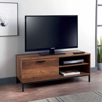 Image of Tromso TV Unit suitable for storing gaming consoles and television boxes, like Sky Virgin. Black