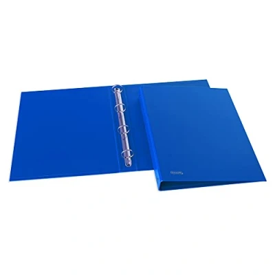 Image of Favorit Sprint Cardboard Ring Binder 22 x 30 cm 4 Round Rings mm Blue