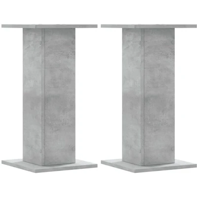 Image of vidaXL Plant Stands 2 pcs Concrete Grey 30x30x60 cm Engineered Wood