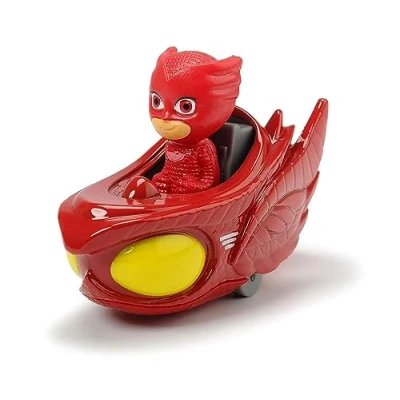 Image of Dickie Toys PJ Masks Single Pack Owl Gliders, Metal Vehicle, wheel, 7 cm, from 3 Years