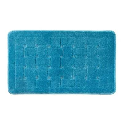 Image of Emma Barclay Orkney Crosshatch Bath Mat (45x75cm) (Aqua)