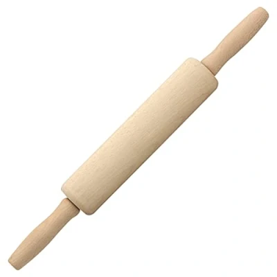 Image of Wooden Rolling Pin for Baking (43 x 5.5 CM) Classic Dough Roller with Handles Wood Fondant, Pie Crust, Cookie, Pastry, Professional Standard Pins from Besto