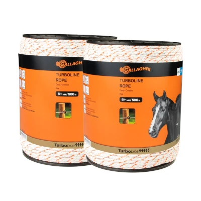 Image of Gallagher electric fence conducting wire Turboline Rope, duopack (2x500m) White