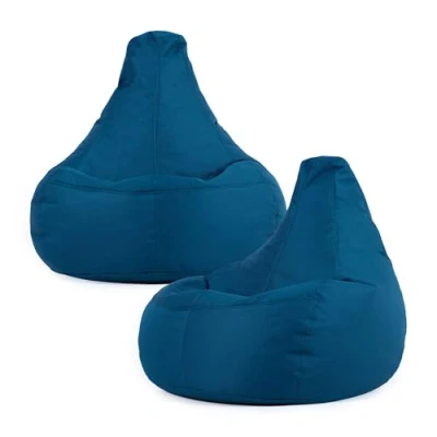 Image of Bean Bag Bazaar Dalton Outdoor Gaming Chair, Teal, Set of 2, Water Resistant Fabric, Recliner Large Beanbag with Filling Included, Seating, Garden Furniture