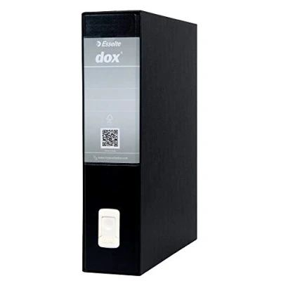 Image of Esselte Dox 2 Class Box Lever Arch File, A4. Black