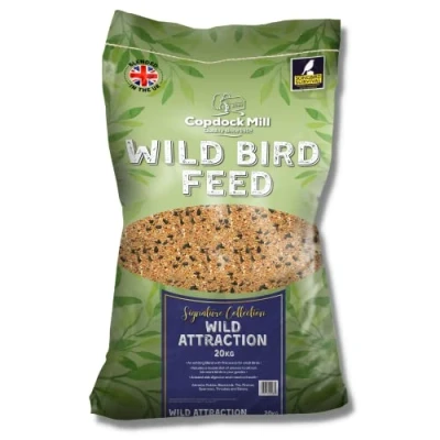 Image of Copdock Mill Wild Bird Seed 20kg, Signature Collection Attraction All Year Round Food 100% Natural Ingredients with Peanuts for Suitable Species