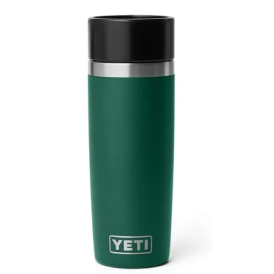 Image of YETI Rambler Travel Bottle, Vacuum Insulated Stainless Steel Bottle with Leakproof Hotshot Commuter Cap, Black Forest Green, 16 oz (473 ml)