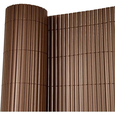 Image of Oypla 1m x 3m Brown PVC Outdoor Garden Fencing Privacy Screen Roll